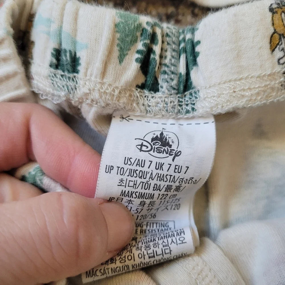 Disney Mickey Mouse Holiday Christmas Pajamas Size 7